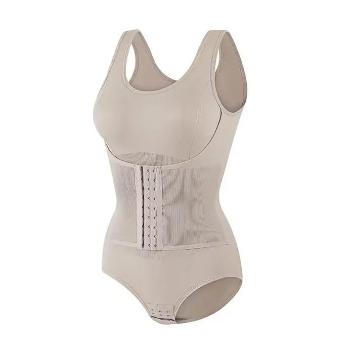 Body gainant amincissant pour femme avec fermeture éclair, effet ventre plat, gaine amincissante, co