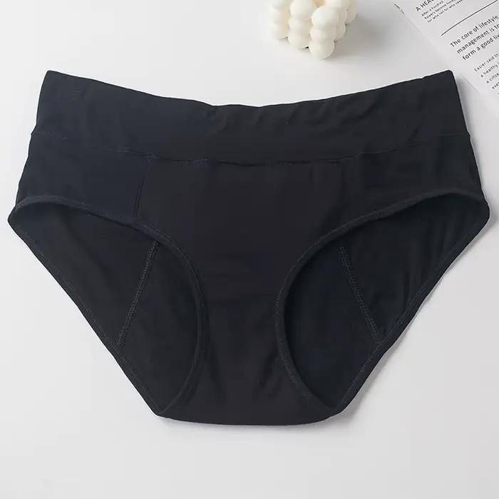 Culottes menstruelles en coton pour les règles, taille mi-haute, sous-vêtements de période, culotte 