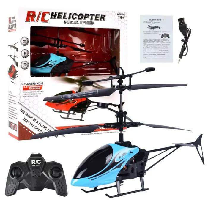 Drone d'hélicoptère RC avec jouet volant électrique léger, télécommande Radio, avion d'intérieur et 