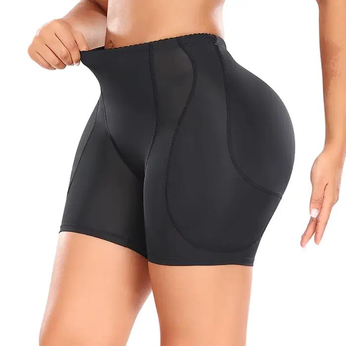 Culotte Rembourrée Fesse Complète pour Femme, Sous-Vêtements, 4 Coussinets Optiques, Couverture Comp