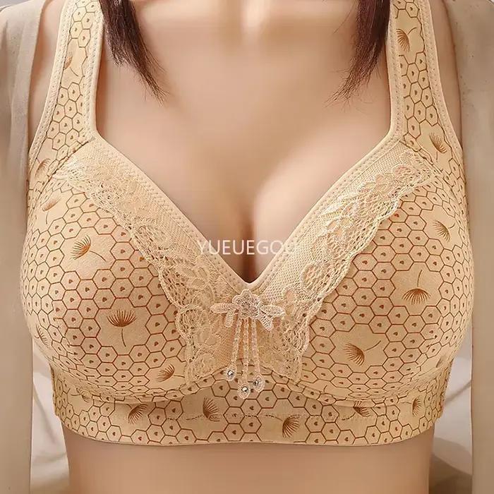 Soutien-gorge push up grande taille pour femme – Bretelles réglables, bordure en dentelle, couvertur