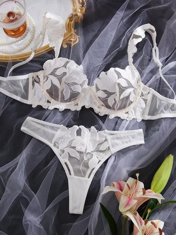 Fée Lingerie Floral Saint-Valentin Charme Slip Slip Sous-Vêtements Sexy Nuisette Fantaisie Sous-Vête
