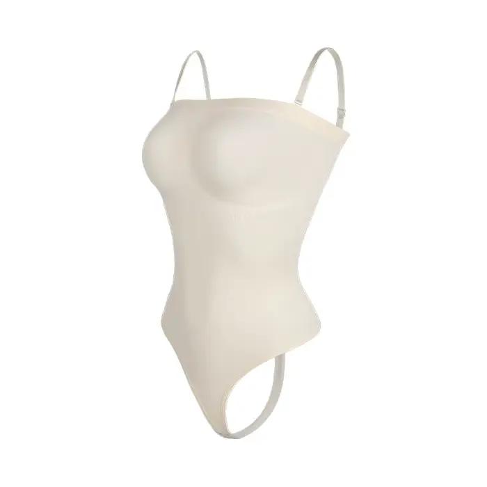 Haut tubulaire Bustier à épaules dénudées, sans bretelles, pour femmes, tongs, contrôle du ventre, m