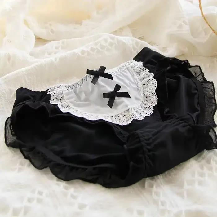 Culotte Lolita en Dentelle Mi-Haute pour Femme, Robe Japonaise à Nministériels d, Mignonne, Florale,