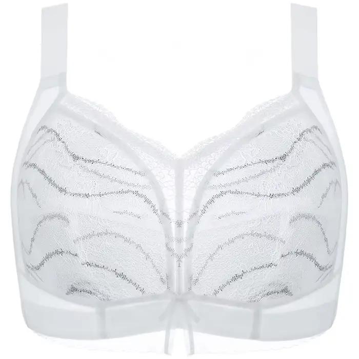 Soutien-gorge sans armatures pour femmes, grande taille, grande taille, minimiseur à couverture comp