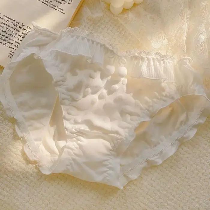Kawayi – slip bouffant chaud et mignon pour filles, Style princesse, nœud à volants, culotte en coto