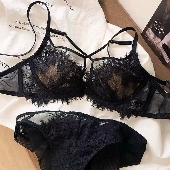 Sous-vêtements en dentelle sexy pour femmes, culotte de soutien-gorge européen, soutien-gorge push-u