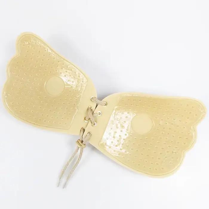 Femmes auto-adhésif sans bretelles pansement noir solide soutiens-gorge pour femmes collant Silicone