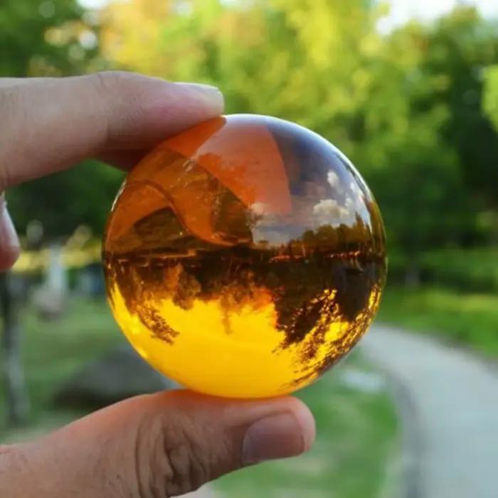 Boule de Clip Magique en Quartz Naturel, Ambre, Asiatique, Sphère de Guérison, 40/50/60mm