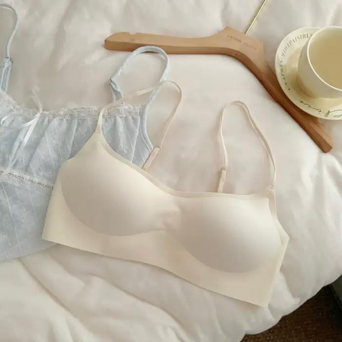 Soutien-gorge invisible sans couture pour femme, respirant, fin, monopièce, convergent, antidérapant