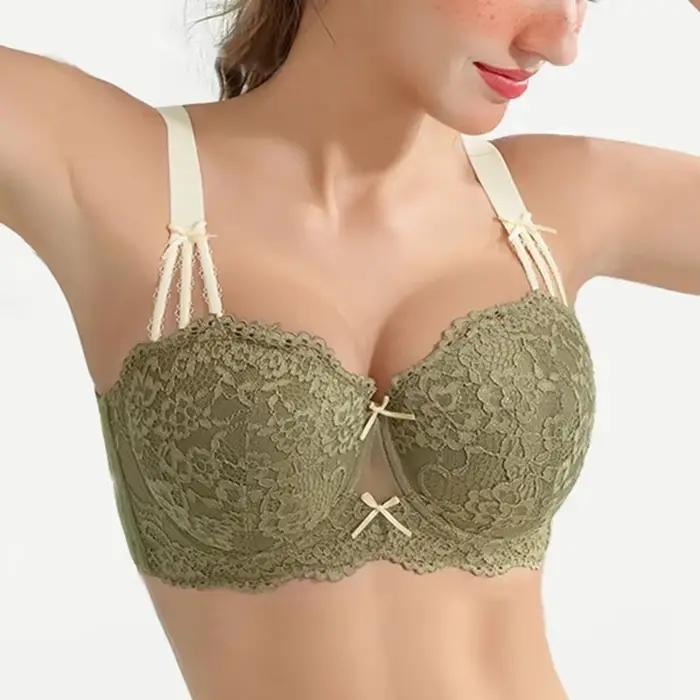 Soutien-gorge push-up en dentelle brodée pour femmes, lingerie convertible, 34, 36, 38, 40, 42, 44 B
