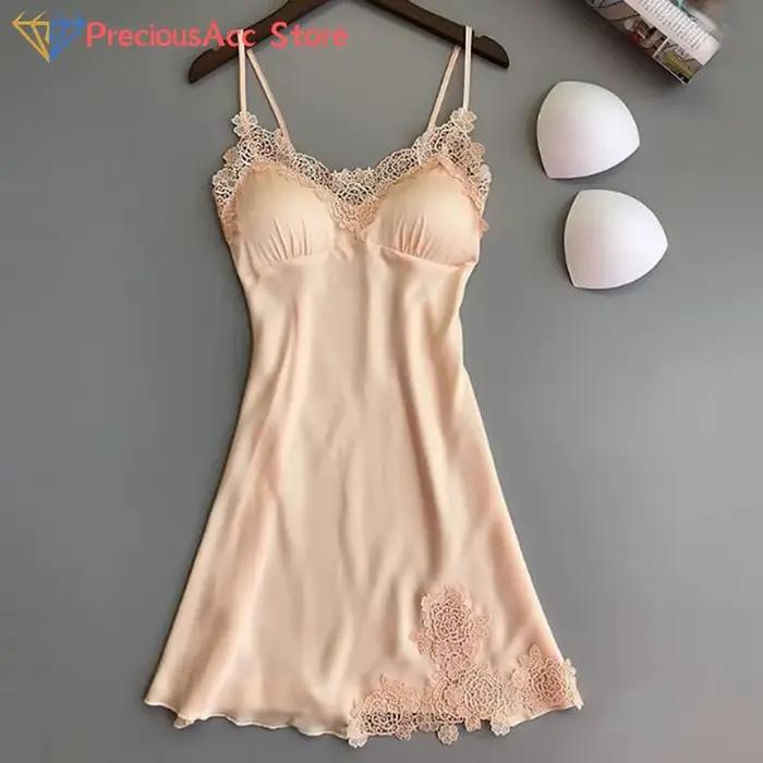 Chemise de nuit sexy en dentelle pour femmes, vêtements de nuit sexy, lingerie en patchwork, chemise