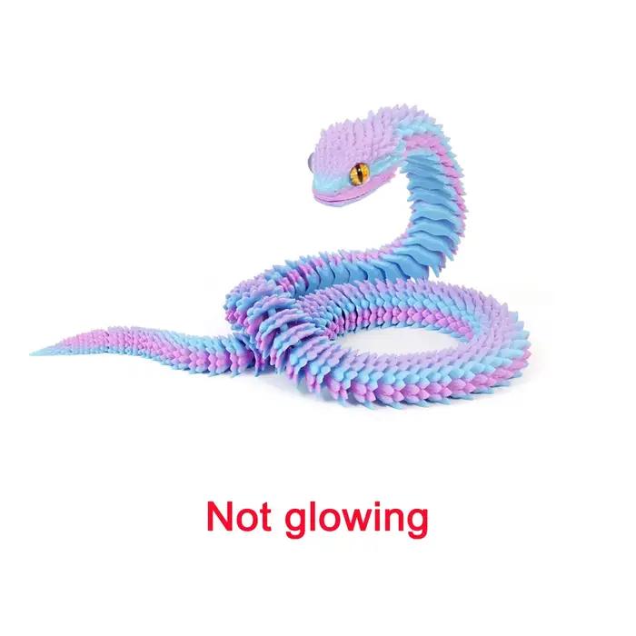 Serpent lumineux imprimé en 3D, Simulation de articulations mobiles, Figurine créative pour la maiso