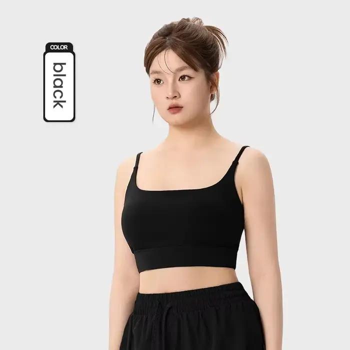 Soutien-gorge de sport grande taille pour femmes, soutien-gorge de Yoga sans fil avec bonnets fixes,
