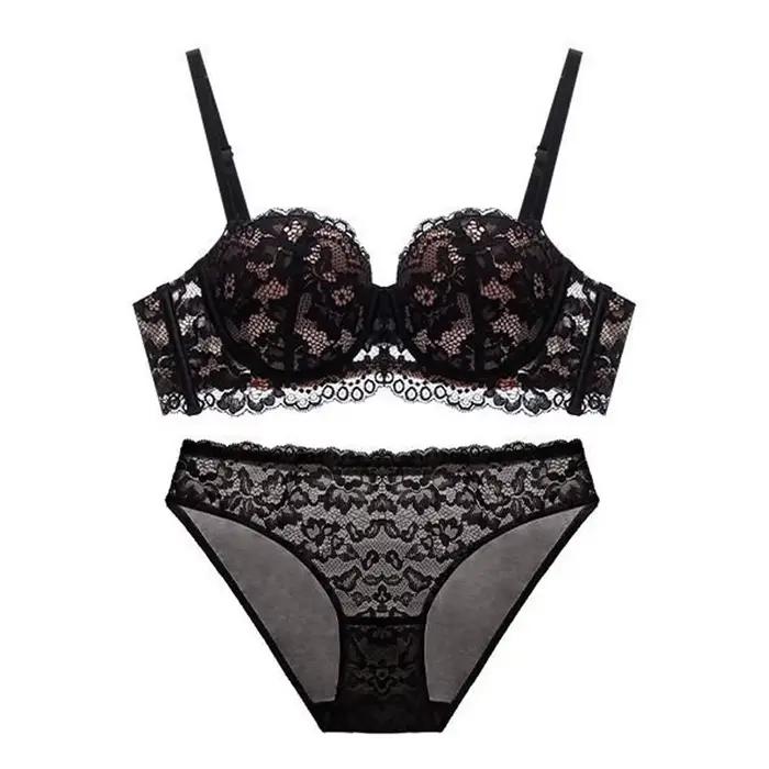 Soutien-gorge Sexy en dentelle pour femmes, bonnet 1/2, soutien-gorge à armatures, Push Up, sous-vêt