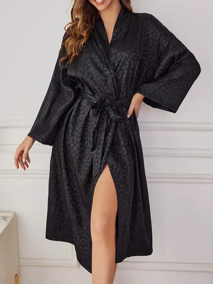 Chemise de nuit Jacquard de luxe pour femmes, longue Robe confortable, vêtements de détente, cadeau 