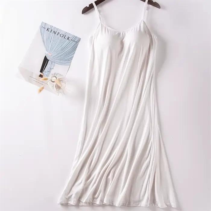 Vêtements de nuit en coton modal pour femmes, chemise de nuit confortable, vêtements de nuit doux po