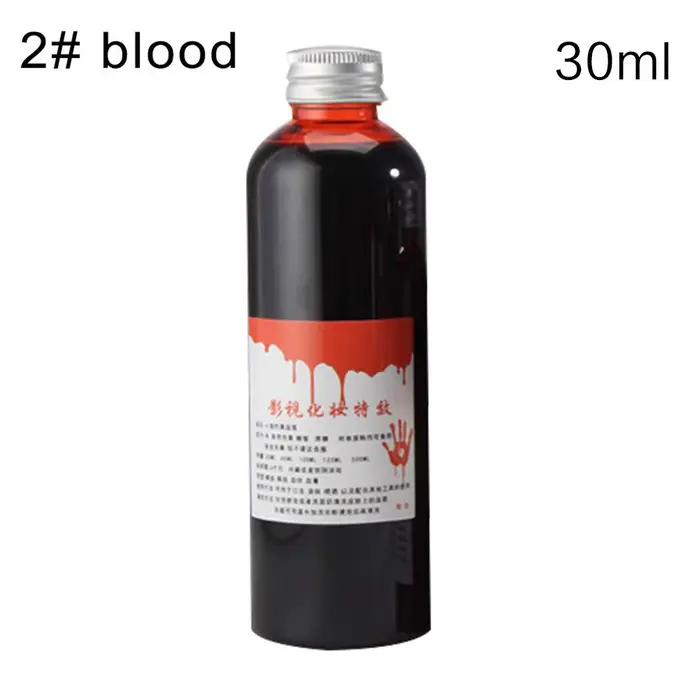 1 bouteille d'émulation d'halloween faux accessoires maquillage sang 30-100ml sang entier Cosplay fa