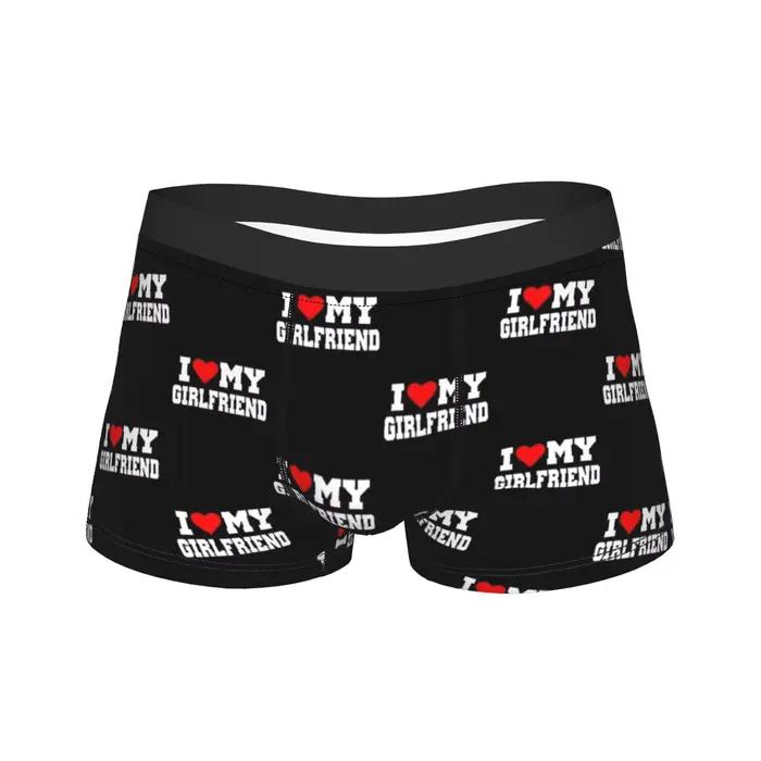 Je l'aime, ma petite amie - Sous-vêtements de la Saint-Valentin - Boxer personnalisé de haute qualit