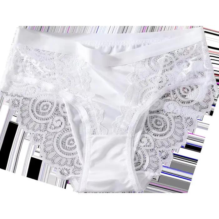 Felinus – Nouvelle culotte triangle en dentelle pour femme, en satin français, matière soie glacée, 