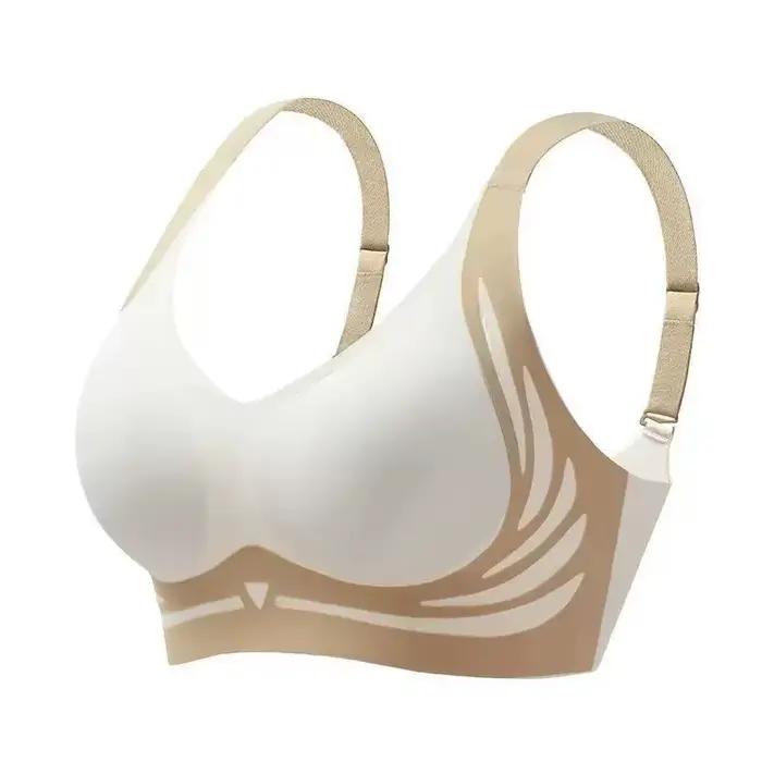 Soutien-gorge froncé de grande taille pour femmes, empêche l'affaissement, beau dos sans marques, gr
