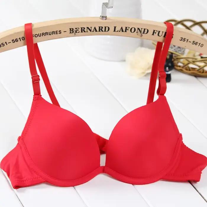 Soutien-gorge respirant pour femme, simple boutonnage, sexy, mignon, froncé, lisse, sans couture, co