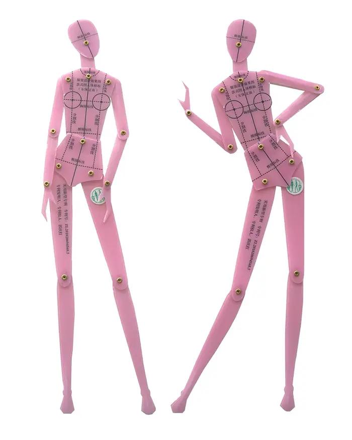 Ensemble de règles patchwork à la mode, conception de vêtements, modèle de dessin du corps humain, m