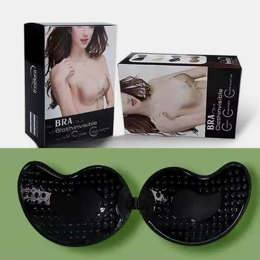 Soutien-gorge push-up invisible pour femmes, coussinets respirants en silicone, soutien-gorge sans d