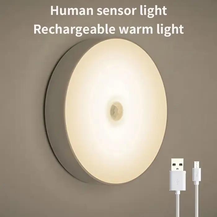 LED capteur de corps humain intelligent veilleuses éclairage automatique d'urgence USB charge sans f