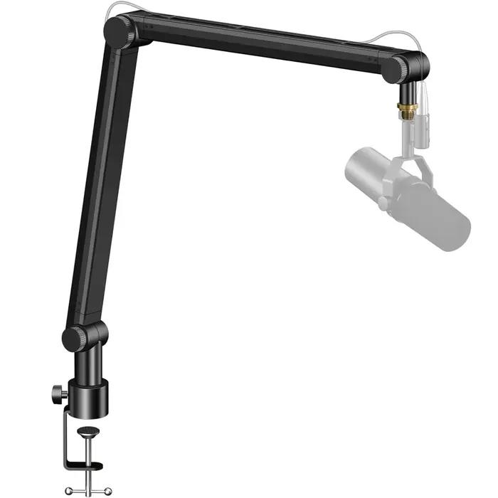 Bras articulé - Réglable à 360° °   Microphone rotatif en alliage d'aluminium robuste, support de bu