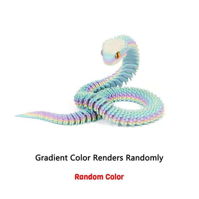 Nouvelle Statue de Serpent Réaliste Imprimée en 3D 2026, Jouet Anti-Stress Articulé, Simulation de S