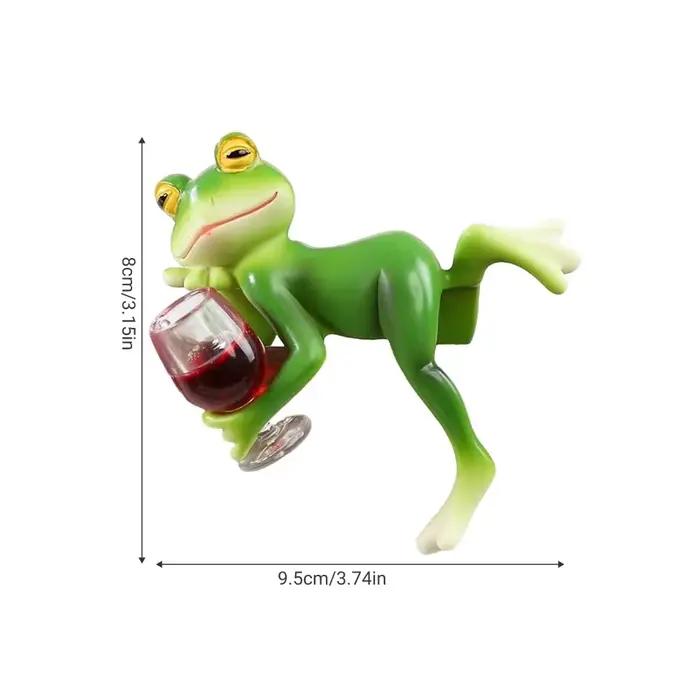 Statue de grenouille amusante pour jardin, ornement en résine pour pot de fleurs, pot créatif pour p