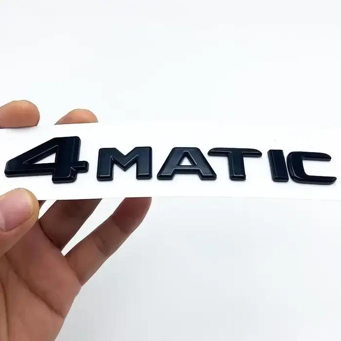 Autocollant de Badge emblème de lettres chromées noires mat, pour Mercedes Benz A B C E G S ML SL CL