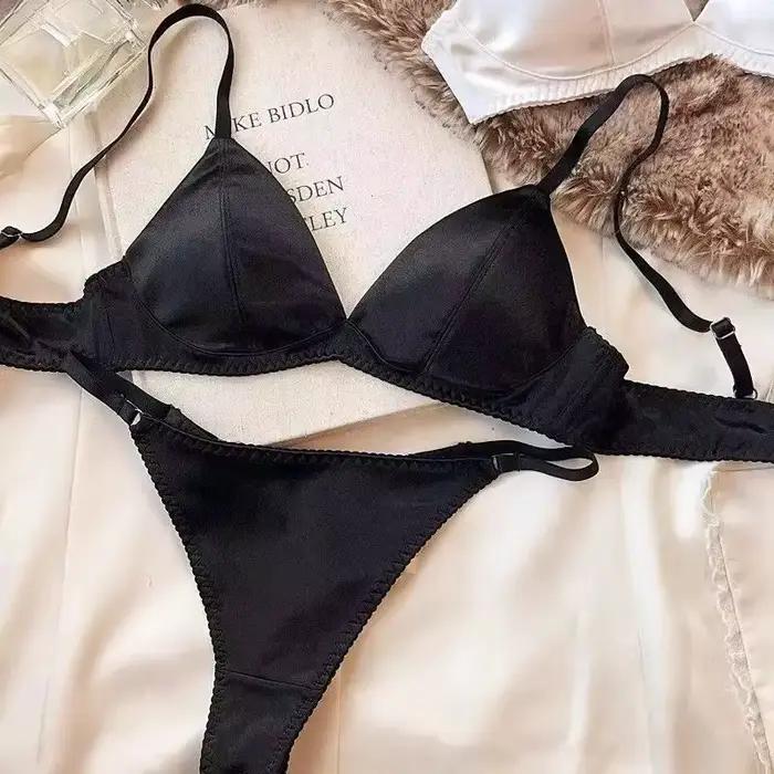 Soutien-gorge Triangle français, confortable, à armatures, petite poitrine, haut Sexy, Support Anti-