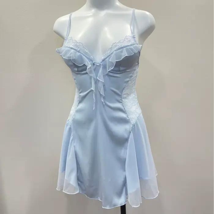 Chemises de nuit d'été 2025, nouvelle Lingerie Sexy, chemise de nuit à bretelles creuses, pyjama pop