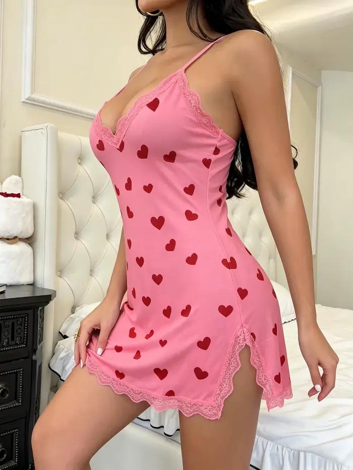 Chemise de nuit pour femmes, quatre saisons, printemps et été, décontractée, romantique, élégante, m