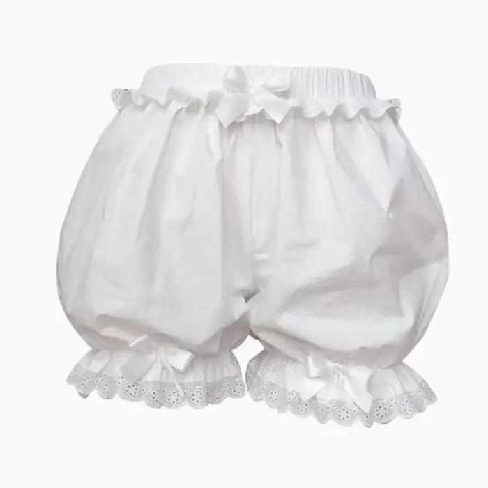 Culotte Plissée à Volants en Dentelle Blanche pour Femme, Mignonne, Citrouille, Nministériels d Papi