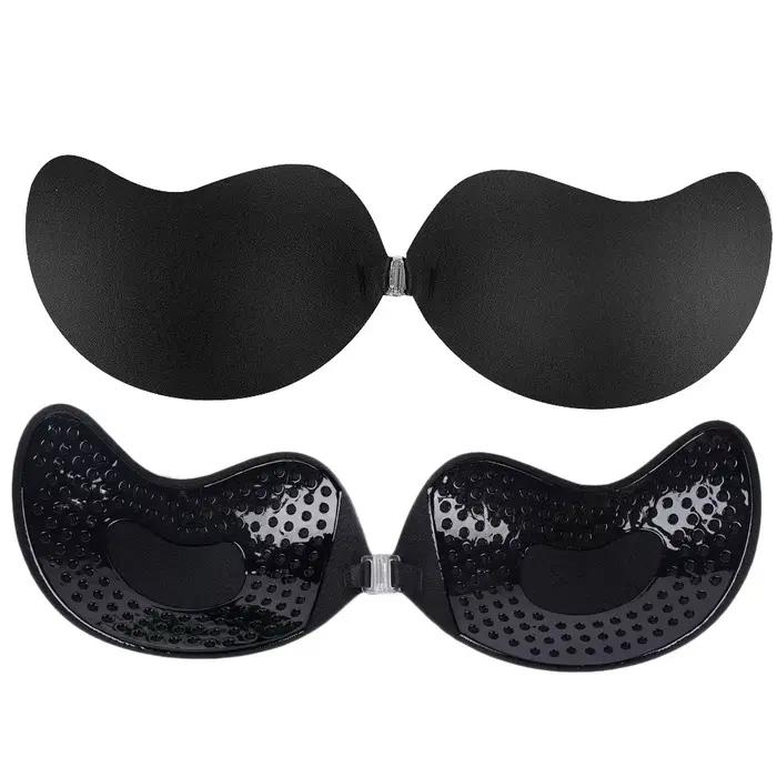 Soutien-gorge en silicone réutilisable, autocollant pour poitrine en dentelle, invisible, push-up, s