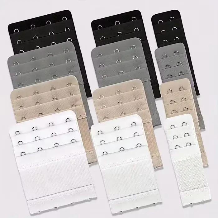 Extensions de soutien-gorge élastiques à 2/3/4 agrafes, boucle d'extension dorsale réglable pour lin