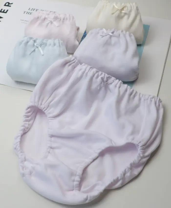 Culotte e en pur coton pour adultes, taille mi-haute, douce, confortable, respirante, sans équitatio