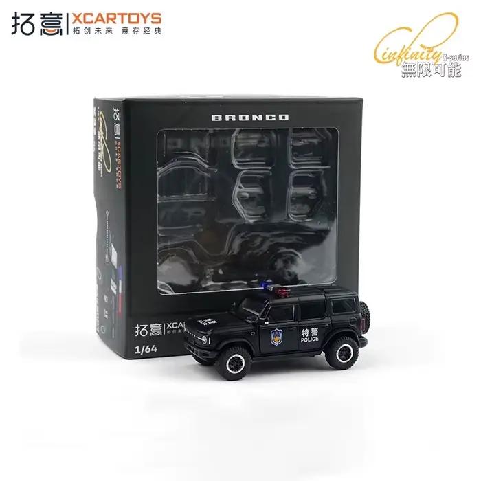 XCartoys 1:64 Bronco Véhicule tactique de police Modèle de voiture miniature en métal