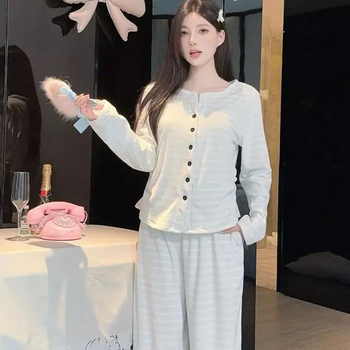 Pyjama en velours pour femmes, ensemble 3 pièces, bretelles, Sexy, dentelle, vêtements de maison, en