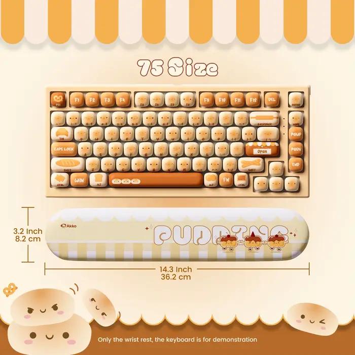 Akko Pudding Buns clavier repose-poignet ergonomique mousse souple Lycra + PU facile à frapper soula