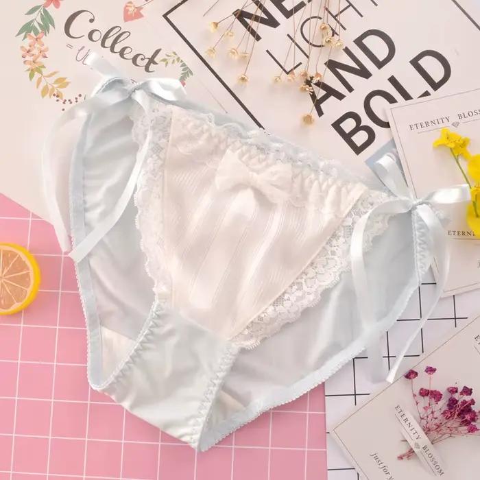 Culotte en dentelle de style japonais pour filles, sous-vêtements taille basse, doux, sexy, mignon, 