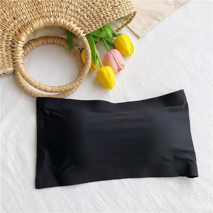 Soutien-gorge bandeau sans bretelles pour femme, une pièce, sans couture, avec coussinets amovibles,