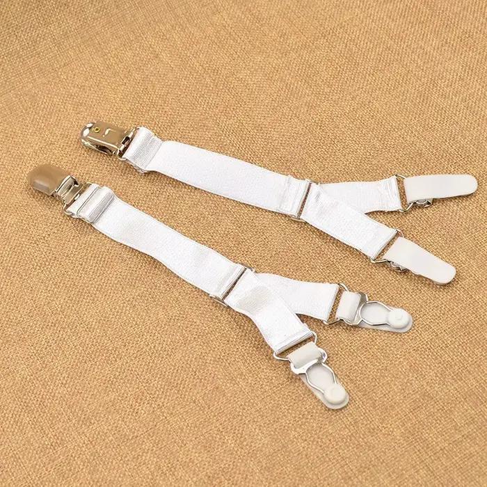2 Pièces Jarretières Élastiques pour Femmes avec Sangles de Corset, Fixation Métallique pour Bas et 