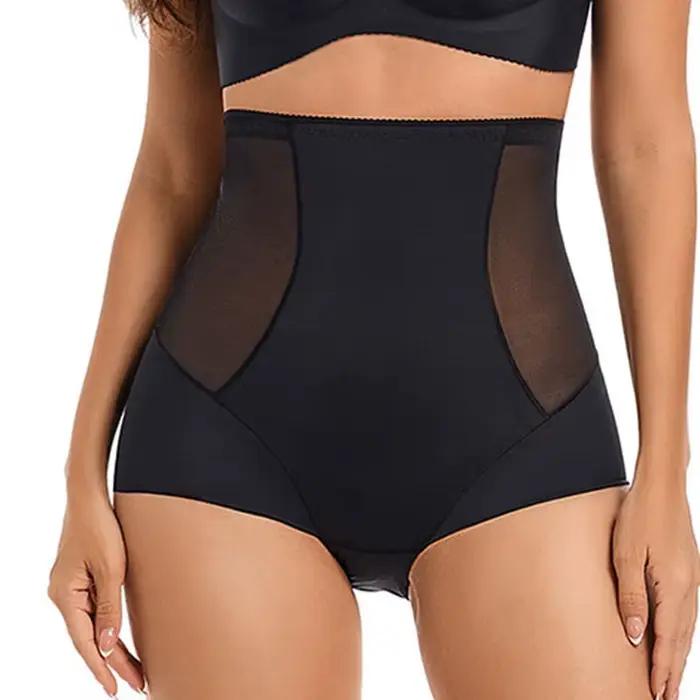 Shorty gainant taille haute respirant pour femme, effet ventre plat et rehausseur de fesses, grandes