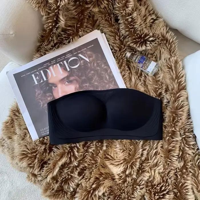 Soutien-gorge push-up sans bretelles anti-ald, style banrib, invisible, une pièce, sans bretelles, p