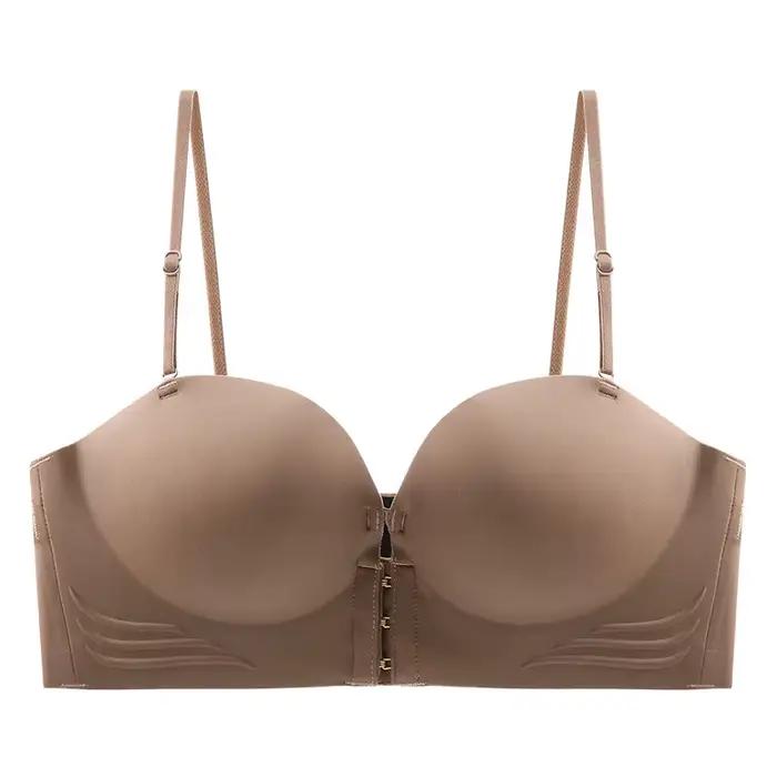 FINETOO fermeture avant Sexy Push Up soutien-gorge femmes soutien-gorge Invisible sous-vêtements Lin