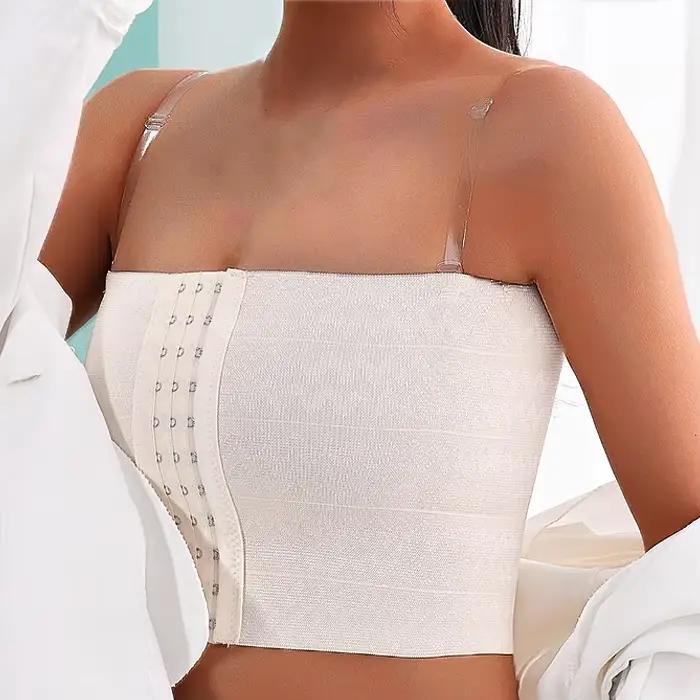 Femmes Compression poitrine Shapewear soutien-gorge intimes corps Shaper liant Trans avec bretelles 